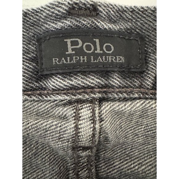 Polo 38x30 Ralph Lauren Mens Gray Distressed Denim Jeans - Picture 2 of 14